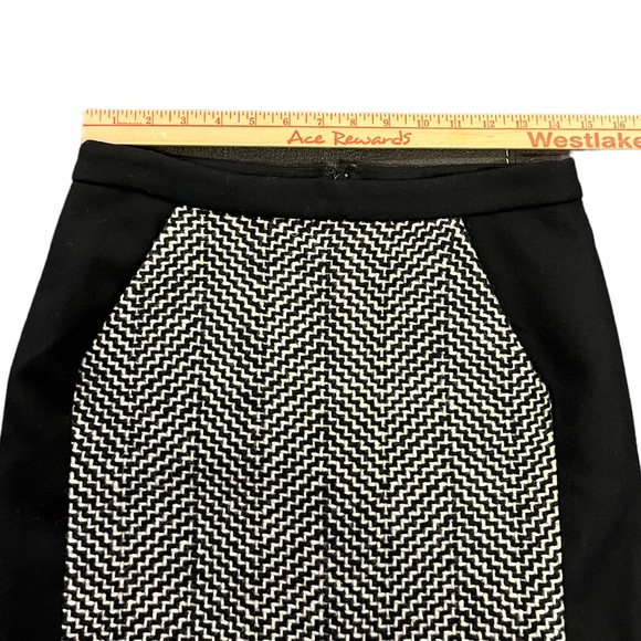 J. Crew Black and White Patterned Wool Skirt | Women's 2 - Picture 8 of 9